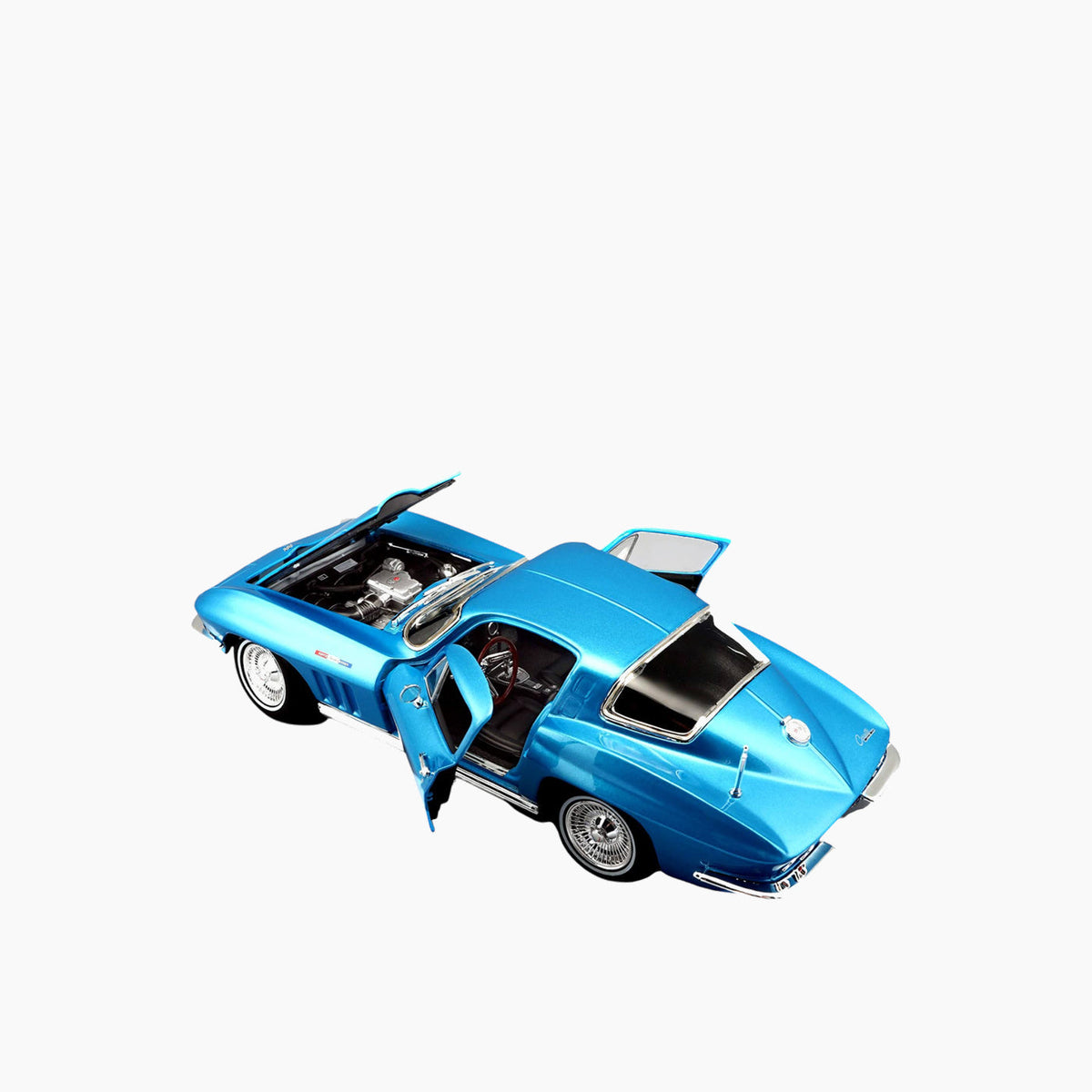Bburago 1965 Chevrolet Corvette Die-Cast Model Car – 1:18 Scale