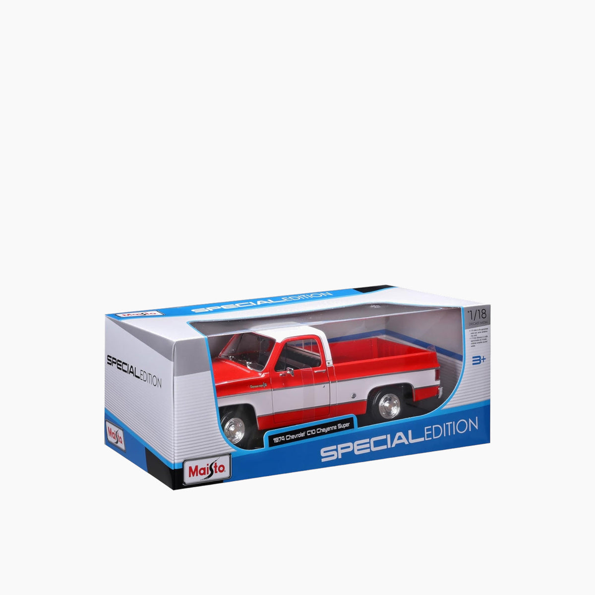 Maisto 1974 Chevrolet C10 Cheyenne Super Die-Cast Model Car – 1:18 Scale