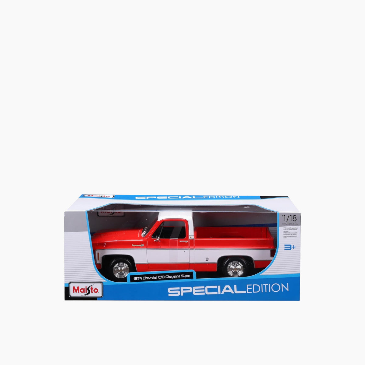 Maisto 1974 Chevrolet C10 Cheyenne Super Die-Cast Model Car – 1:18 Scale