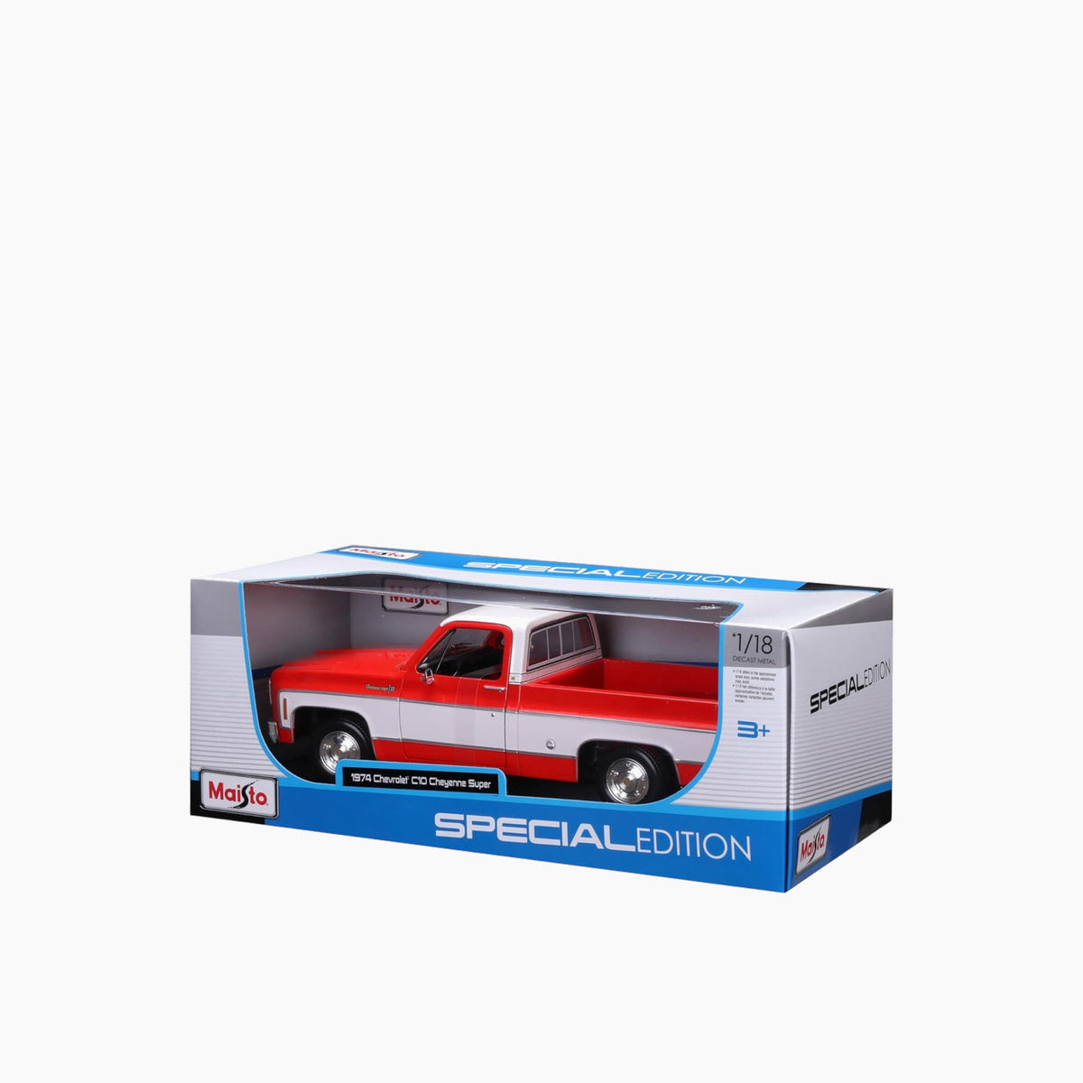 Maisto 1974 Chevrolet C10 Cheyenne Super Die-Cast Model Car – 1:18 Scale