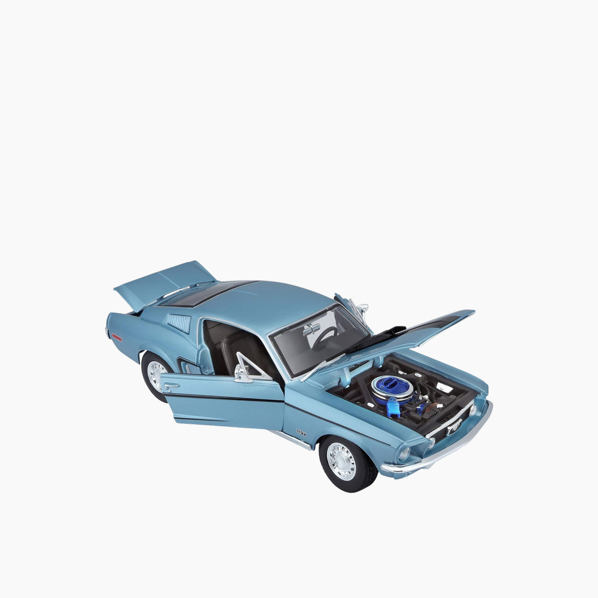 Bburago Ford Mustang GT Cobra Jet FB 1968 Die-Cast Model Car – 1:18 Scale