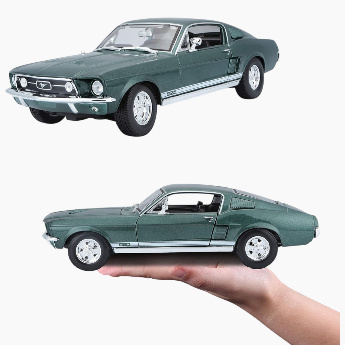Maisto 1967 Ford Mustang Fastback Die-Cast Model Car – 1:18 Scale