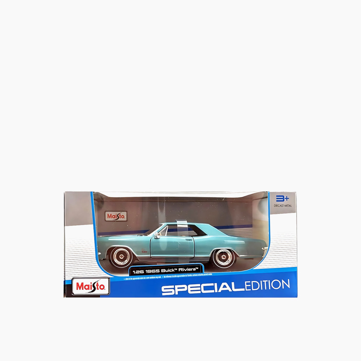 Maisto 1965 Buick Riviera Gran Sport Die-Cast Model Car – 1:26 Scale