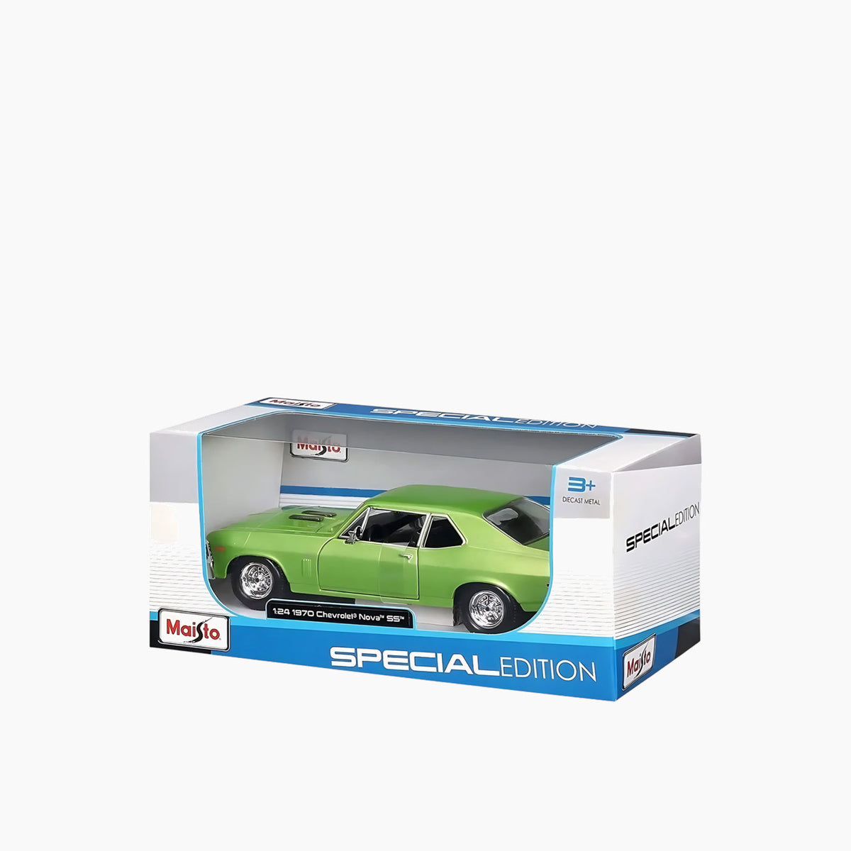 Maisto 1970 Chevrolet Nova SS Die-Cast Model Car – 1:24 Scale