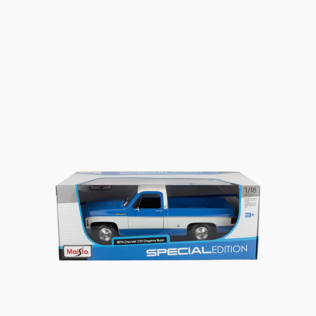 Maisto 1974 Chevrolet C10 Cheyenne Super Die-Cast Model Car – 1:18 Scale