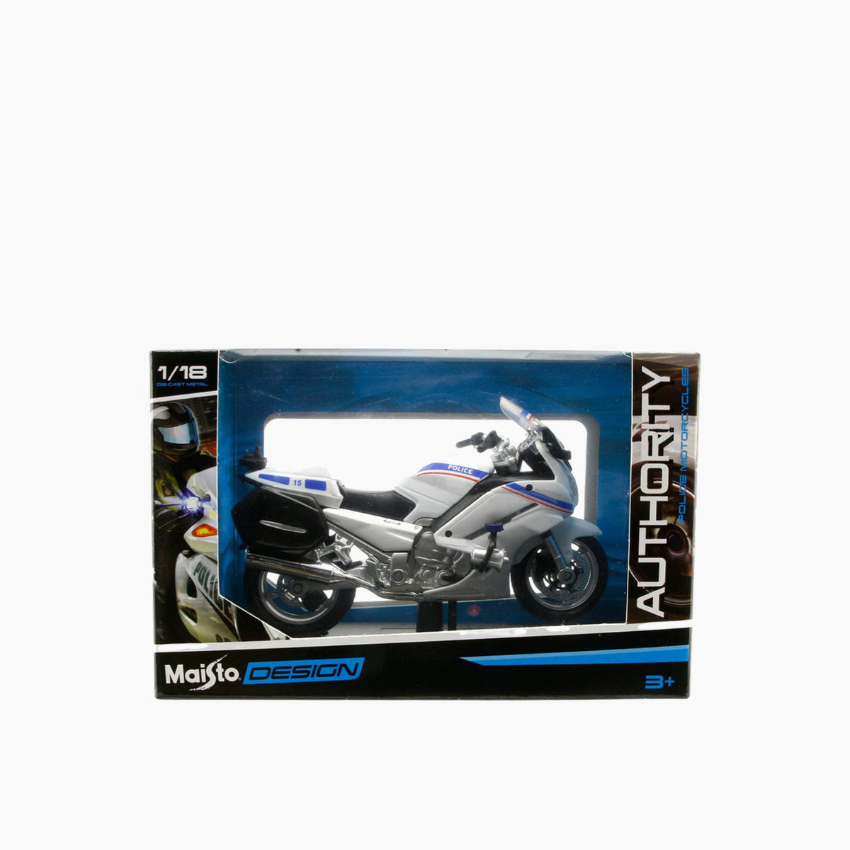 Maisto Authority Police Motorcycles Die-Cast Motorcycle – 1:18 Scale