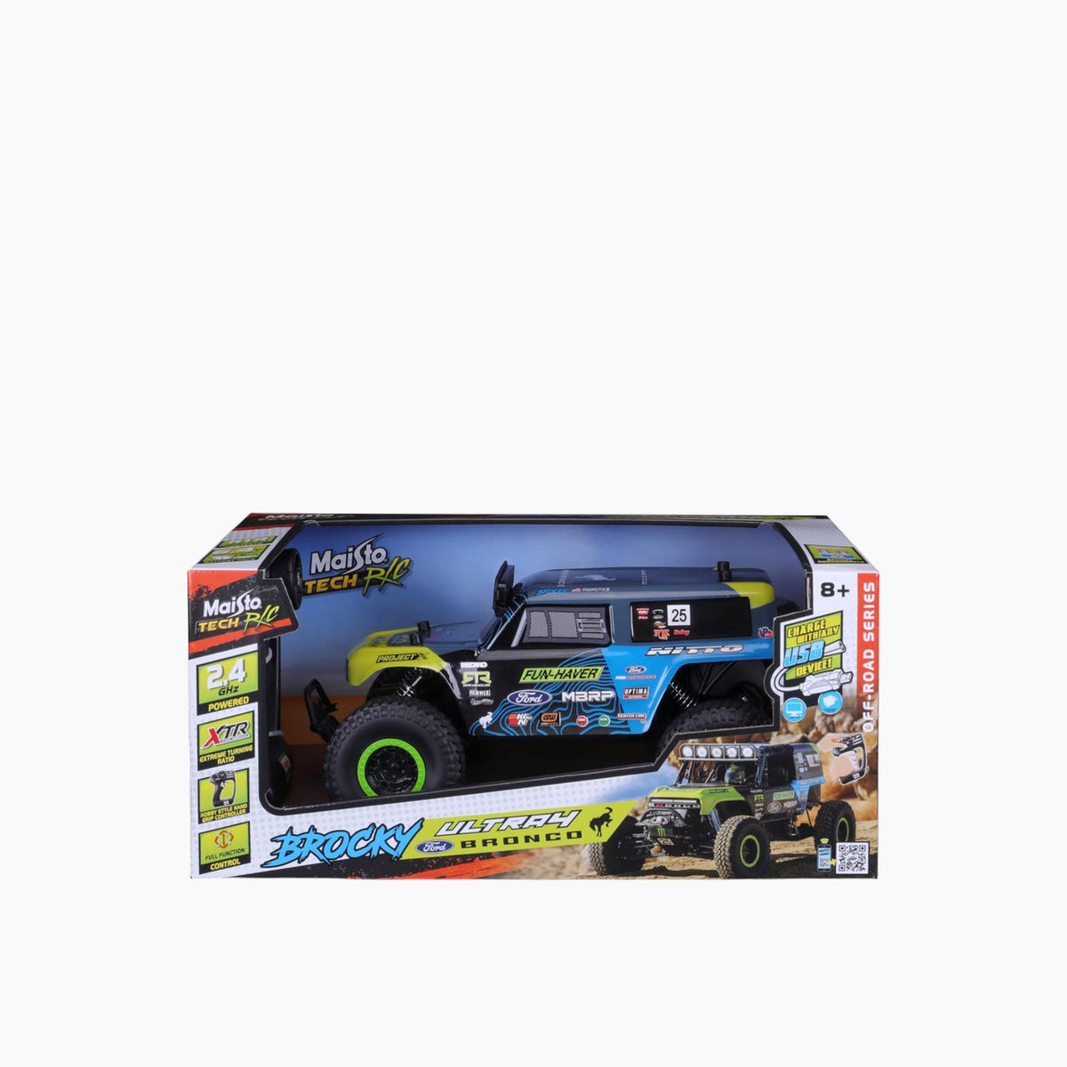 Maisto "brocky" Ultra 4 Ford Bronco – 2.4 GHz (USB Rechargeable Vehicle) Remote Control Car
