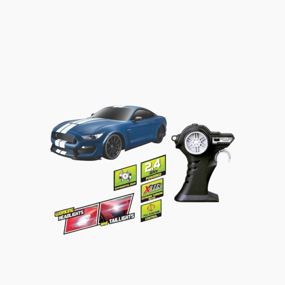 Maisto Ford Shelby GT350 (2.4GHz, 3.2V, 360mAh, USB Charger) Remote Control Car