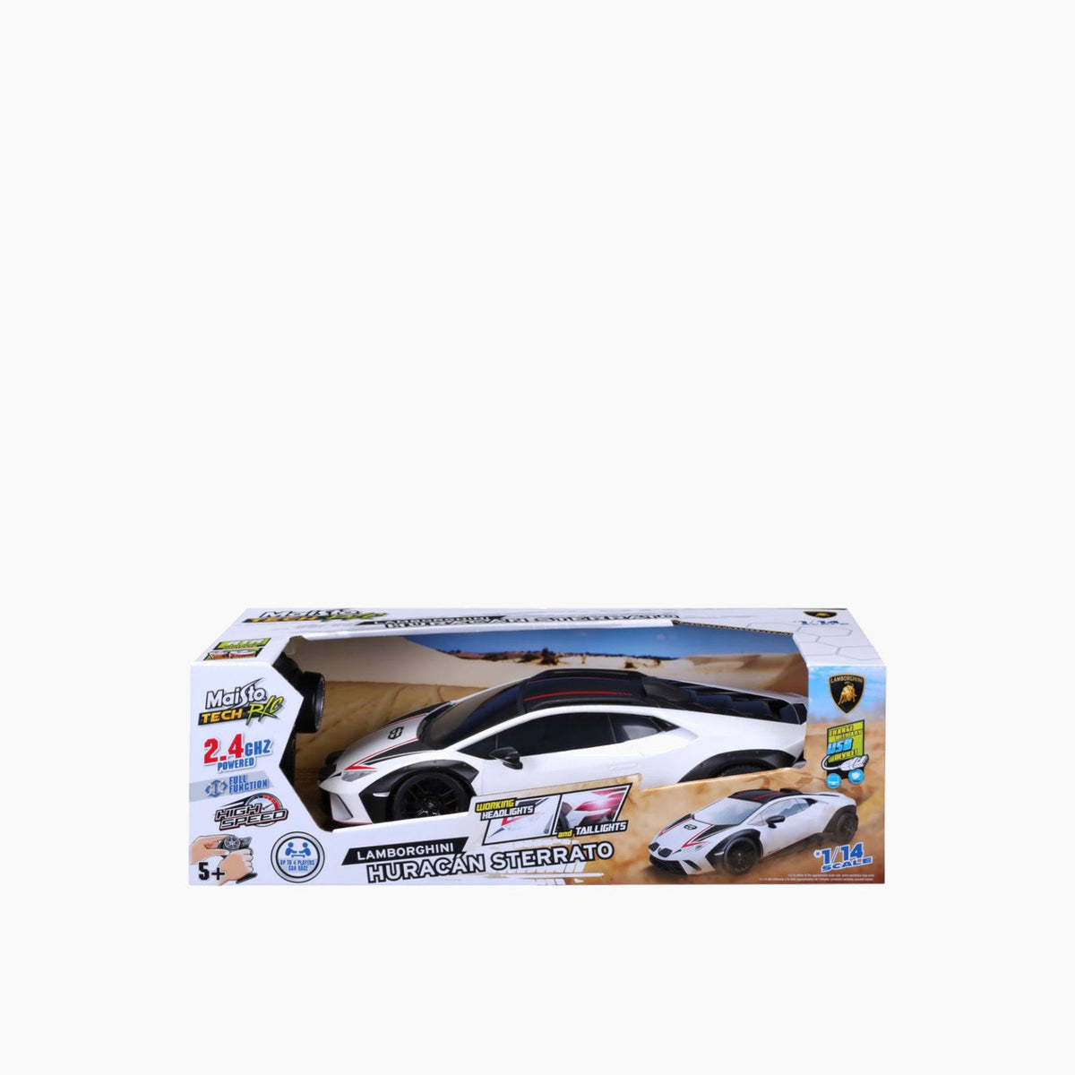 Maisto Lamborghini Huracán Sterrato (2.4GHz, 3.2V, 360mAh, USB Charger) Remote Control Car