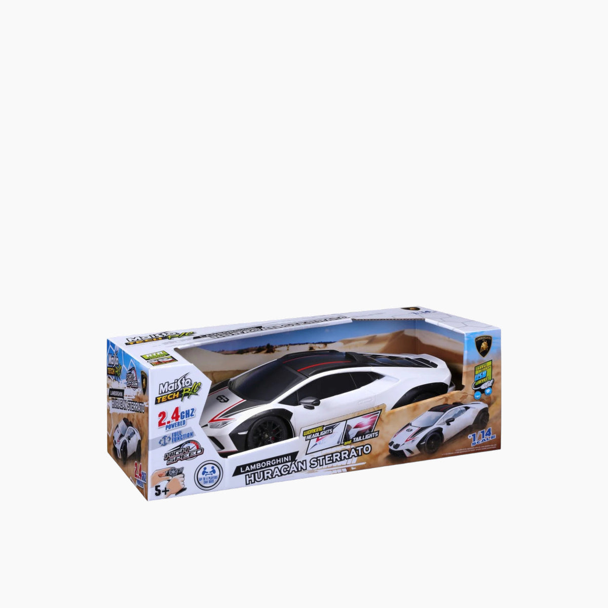 Maisto Lamborghini Huracán Sterrato (2.4GHz, 3.2V, 360mAh, USB Charger) Remote Control Car