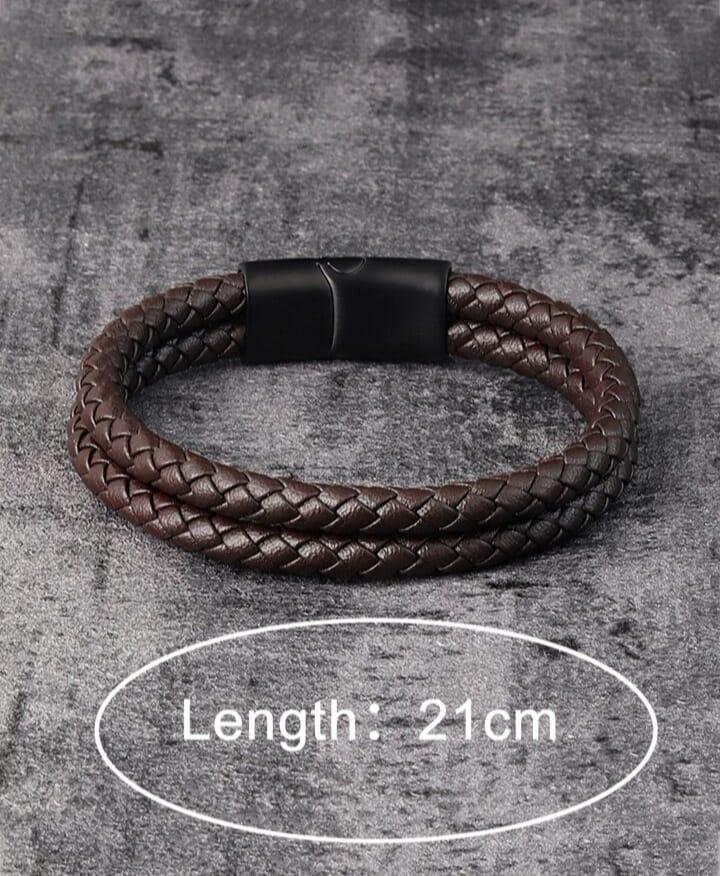 Fashionable And Popular Men Braided Detail Bracelet PU For Jewelry Gift And For A Stylish Look