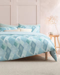 Madame Coco Verde Single Size Ranforce Duvet Cover Set – Soft Cotton Bedding in Turquoise
