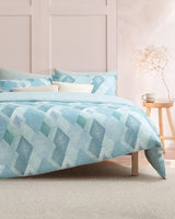 Madame Coco Verde Single Size Ranforce Duvet Cover Set – Soft Cotton Bedding in Turquoise