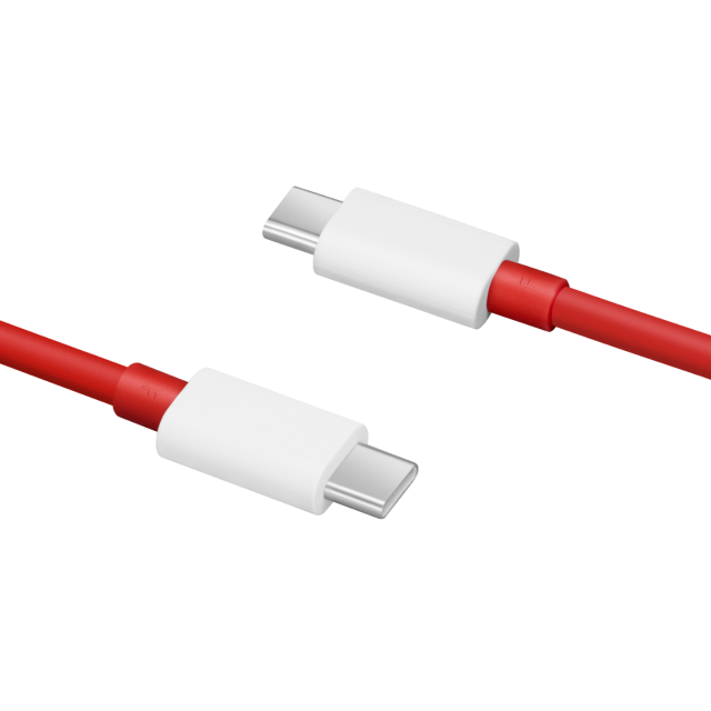 كابل ون بلس من Type-C إلى Type-C بطول 100 سم باللون الأحمر