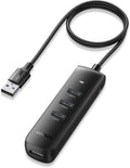 يوجرين USB Hub 4 منافذ بسرعة 5Gbps وكابل 1 متر - أسود
