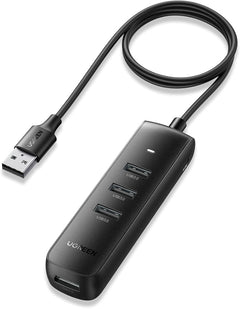 يوجرين USB Hub 4 منافذ بسرعة 5Gbps وكابل 1 متر - أسود
