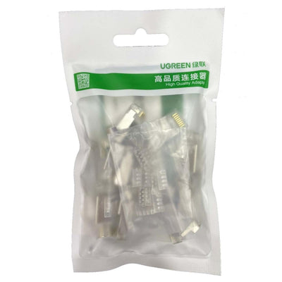 UGREEN رؤوس RJ45 محمية CAT7 مطلية ذهب 50U – 10 قطع (50634)
