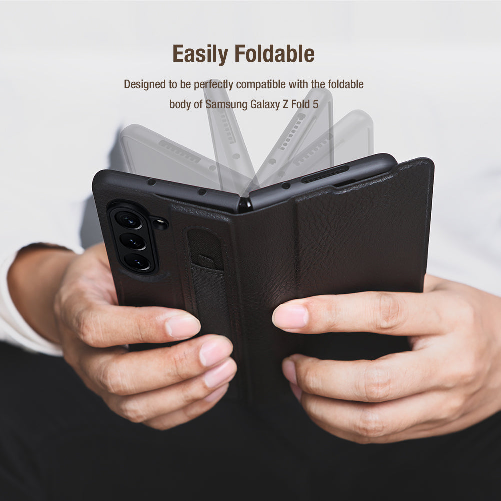 Nillkin Aoge Leather Case for Z Fold5 – Premium & Protective Nillkin Aoge Leather Case for Z Fold5 – Premium & Protective