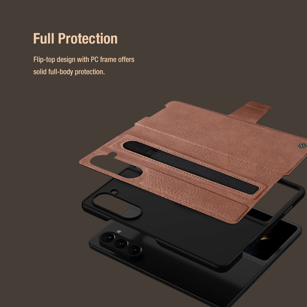 Nillkin Aoge Leather Case for Z Fold5 – Premium & Protective Nillkin Aoge Leather Case for Z Fold5 – Premium & Protective
