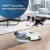 مكنسة كهربائية روبوتية من ECOVACS Deebot N8+ وممسحة - باللون الأبيض
