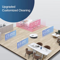 مكنسة كهربائية روبوتية من ECOVACS Deebot N8+ وممسحة - باللون الأبيض