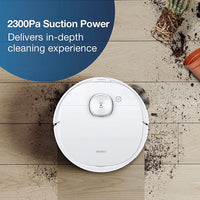 مكنسة كهربائية روبوتية من ECOVACS Deebot N8+ وممسحة - باللون الأبيض