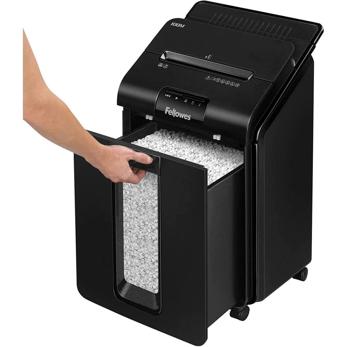 Fellowes AutoMax 100M Mini-Cut Auto Feed Shreds Up to 100 Sheets