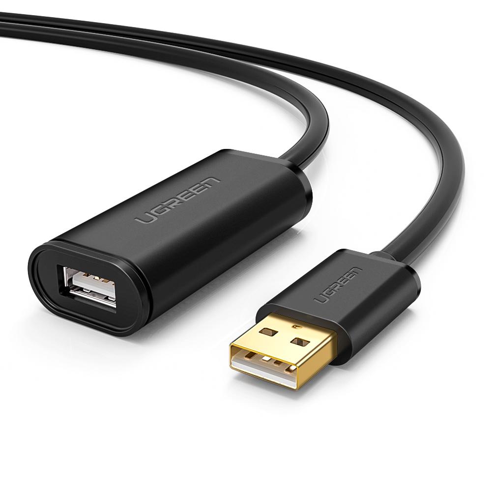 UGREEN USB 2.0 Active Extension Cable with Chipset 5m (Black)