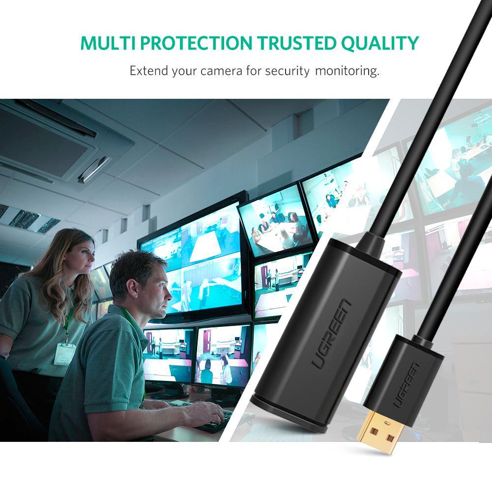 UGREEN USB 2.0 Active Extension Cable with Chipset 5m (Black) UGREEN USB 2.0 Active Extension Cable with Chipset 5m (Black)