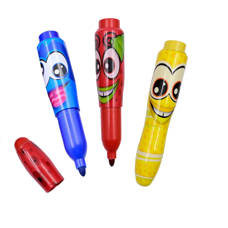 Scentos Funny Jumbo Face Markers - 3 Pack Asst