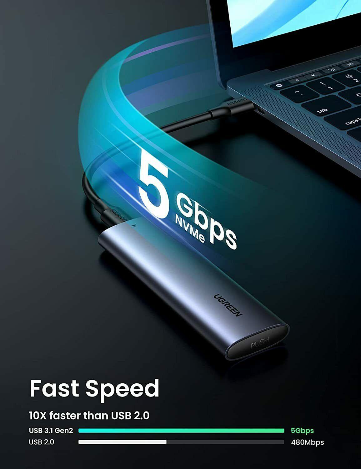 UGREEN USB-C to M.2 NGFF 5G Enclosure A TO C Cable 50cm 10903 UGREEN USB-C to M.2 NGFF 5G Enclosure A TO C Cable 50cm 10903