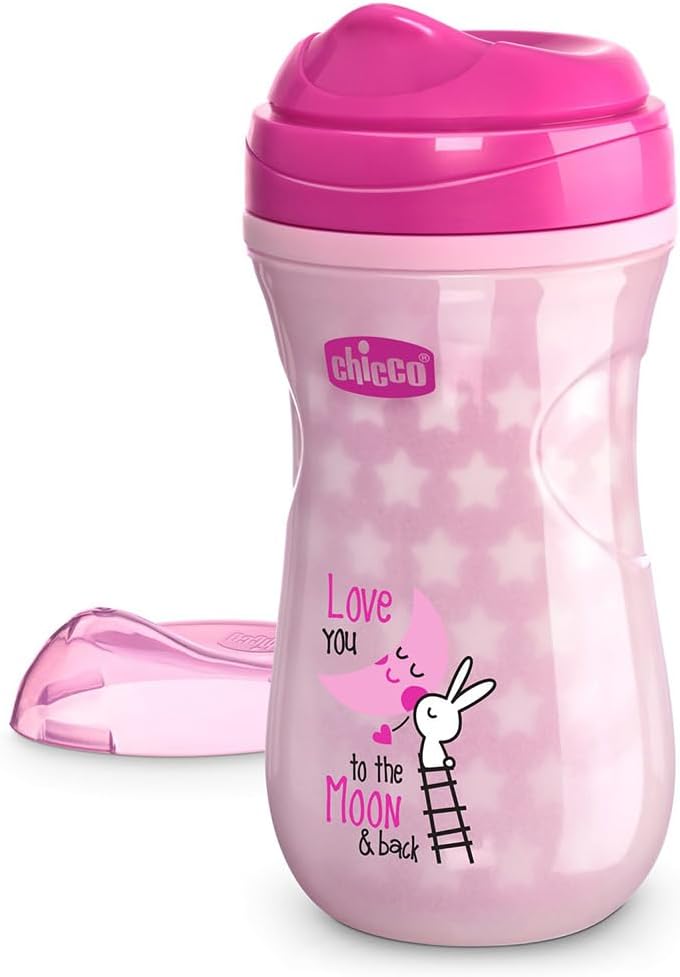 Chicco Glowing Cup 14M+ Leak-Proof & Keeps Drinks Warm - Pink Chicco Glowing Cup 14M+ Leak-Proof & Keeps Drinks Warm - Pink