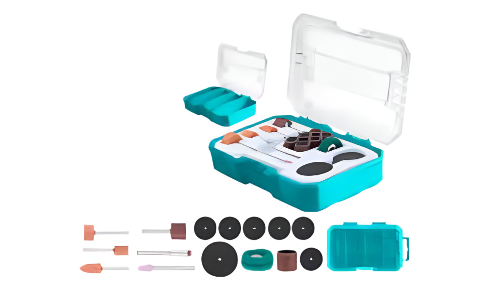 TOTAL 25-Piece Mini Drill Accessories Set Ideal for Precision Work TOTAL 25-Piece Mini Drill Accessories Set Ideal for Precision Work