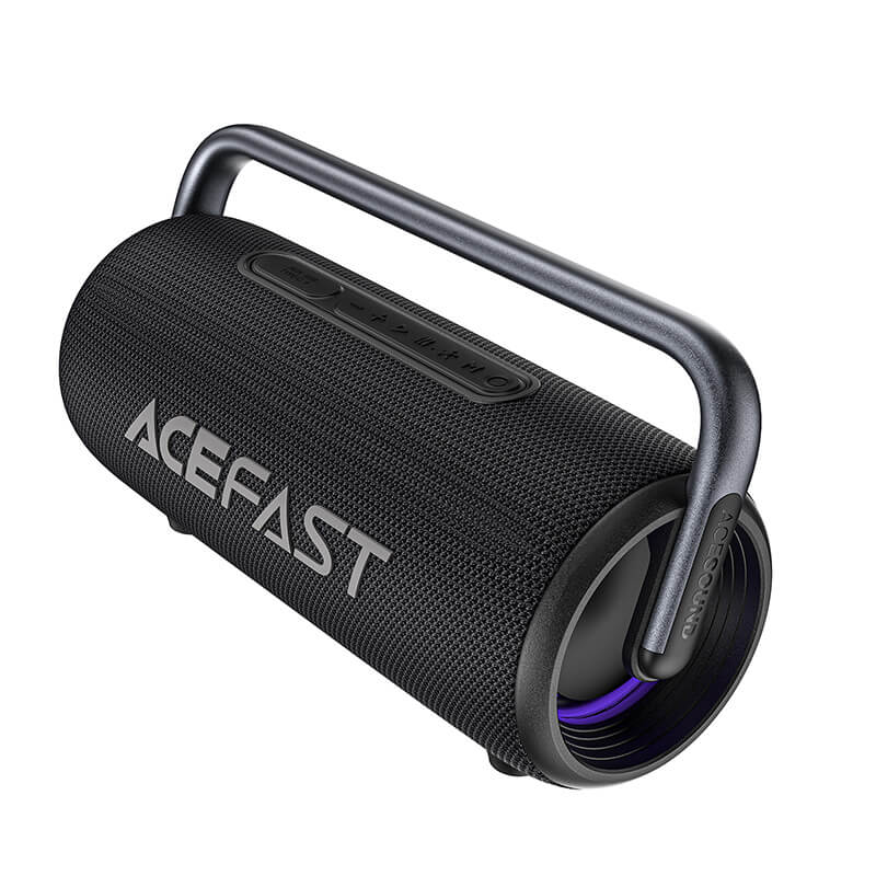 سماعة بلوتوث محمولة ACEFAST – صوت قوي مع إضاءة LED وتصميم عملي