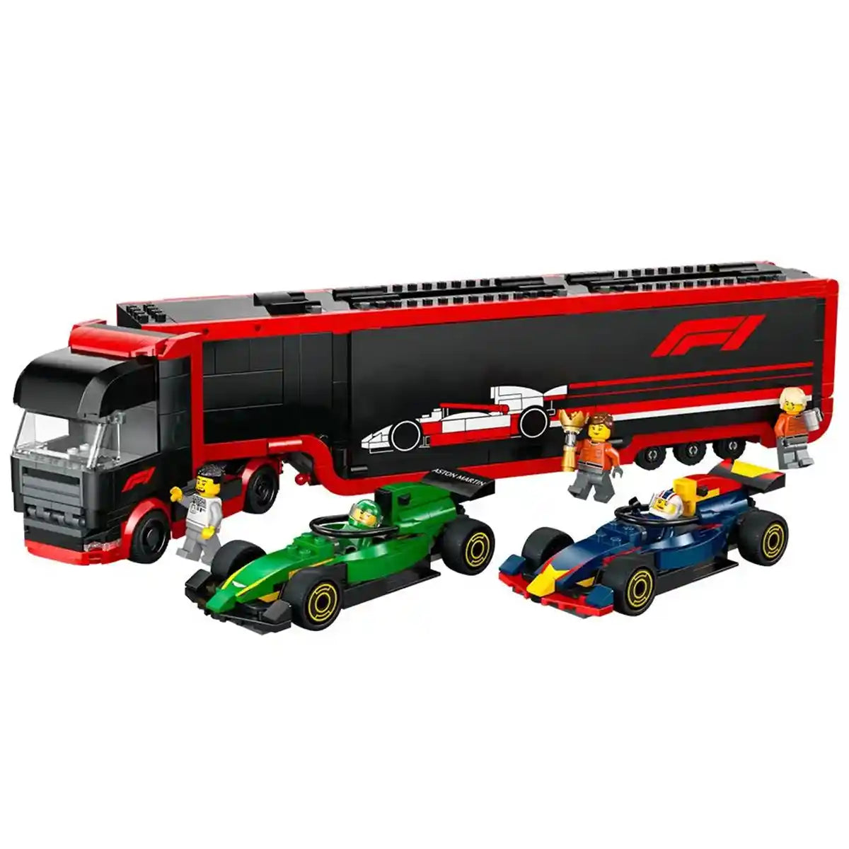 LEGO City F1 Truck with RB20 & AMR24 Cars Set