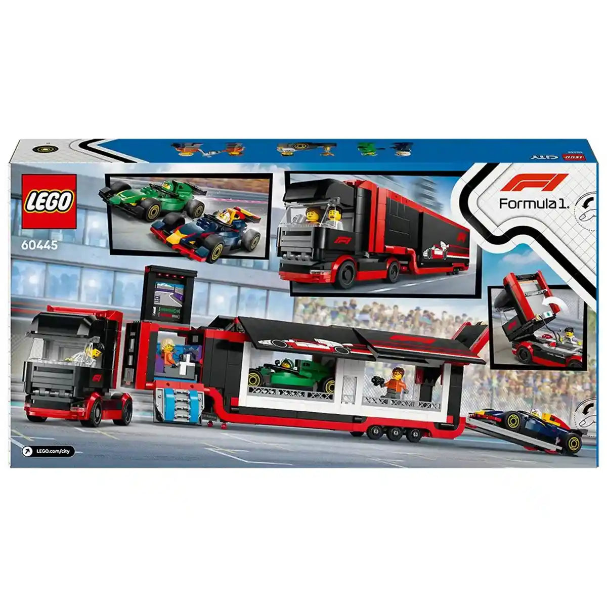 LEGO City F1 Truck with RB20 & AMR24 Cars Set