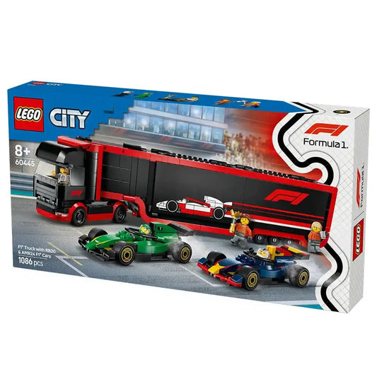 LEGO City F1 Truck with RB20 & AMR24 Cars Set
