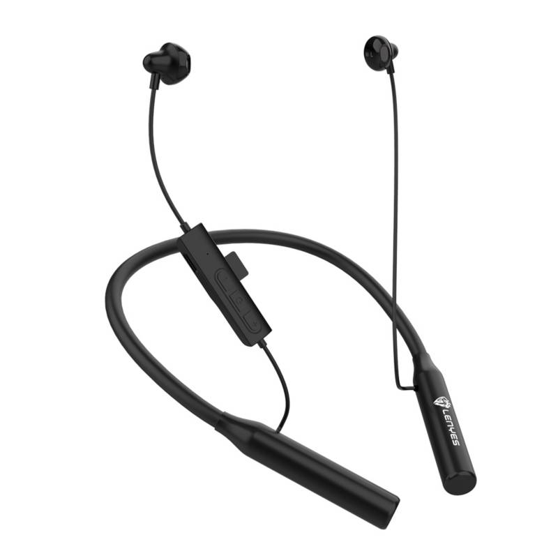 Lenyes Bluetooth Neck Headphones Battery Life 150 Hours - Black