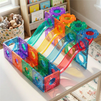 TileTek Magnetic Tile Ball Run Set, 95 Pieces, Ages 3+