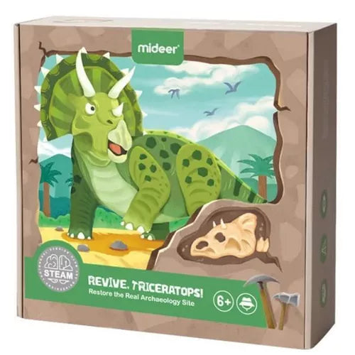 Mideer MD0178 لعبة بخار إحياء Triceratops للأطفال