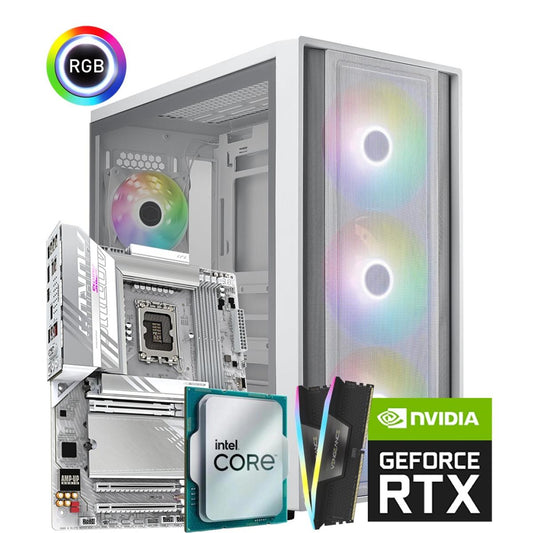 INTEL CORE ULTRA 7 265KF // RTX 5080 16GB // 32GB RAM - High End Black & White Build