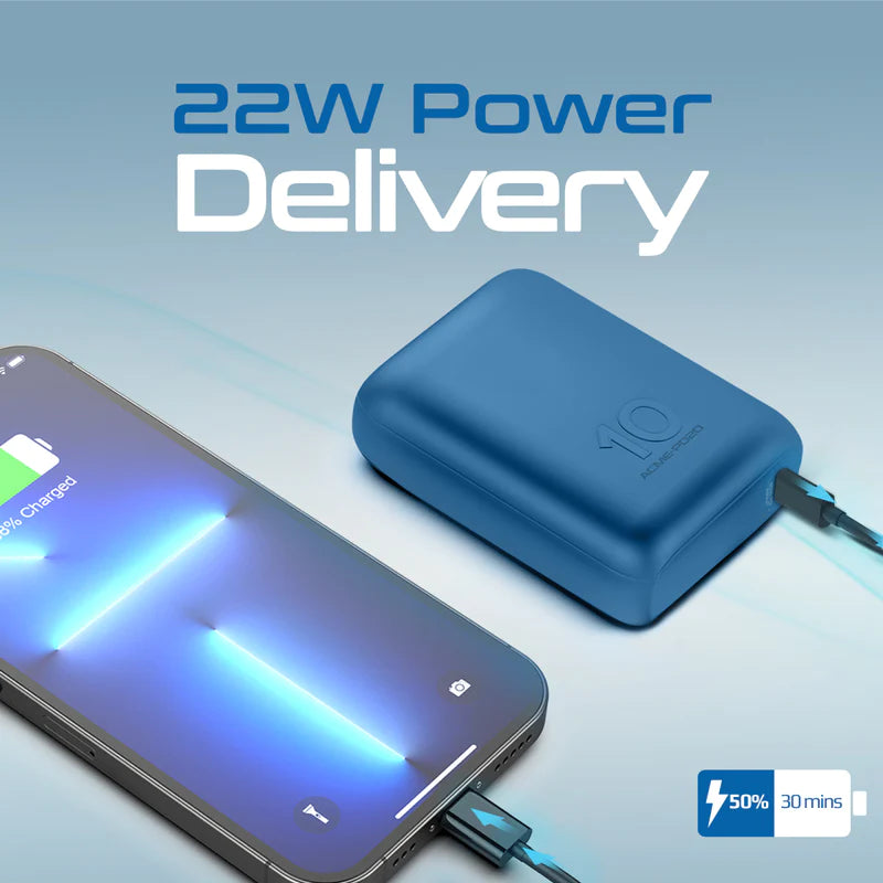 PROMATE Acme-PD20 Ultra-Compact Power Bank with 20W Power Delivery & Quick Charge 3.0