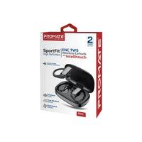 Promate Epic SportFit TWS Earbuds with ENC - Black