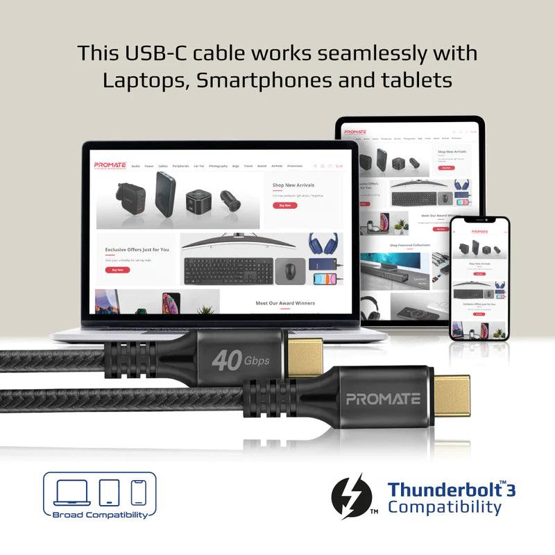 كابل شحن سريع USB-C فائق السرعة بقوة 240 واط من بروميت