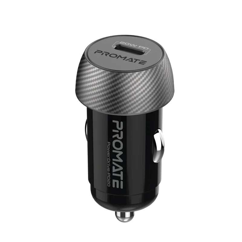 PROMATE PowerDrive-PD20 - 20W Mini Car Charger with Power Delivery