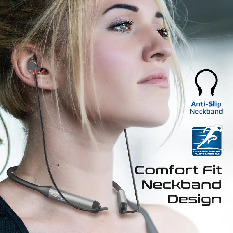 PROMATE Velcon High-Definition ANC Wireless Neckband Earphones