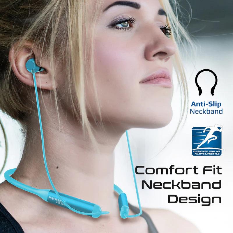 PROMATE Velcon High-Definition ANC Wireless Neckband Earphones