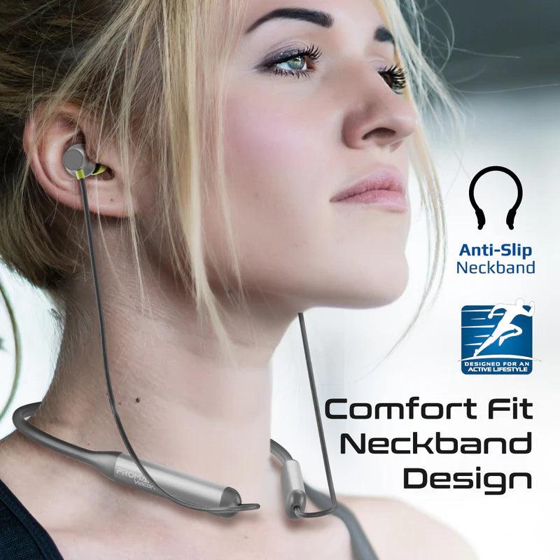 PROMATE Velcon High-Definition ANC Wireless Neckband Earphones