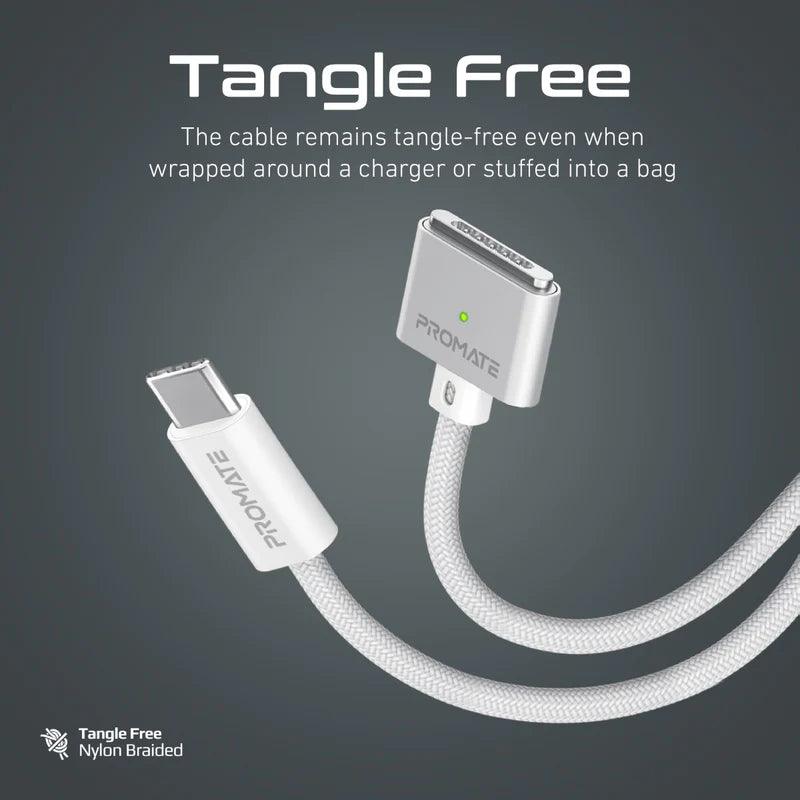 PROMATE High Tensile Strength 140W USB-C to MagSafe 3 Charging Cable for MacBook