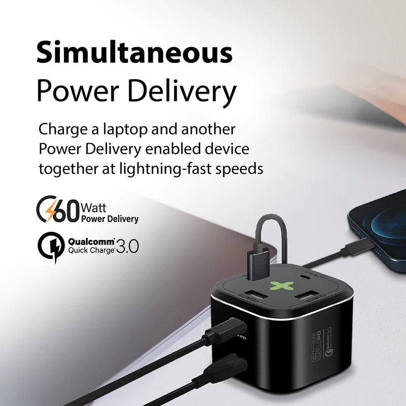 PROMATE PowerCube-PD80 80W Quick Charging Multi-Port Charging Station